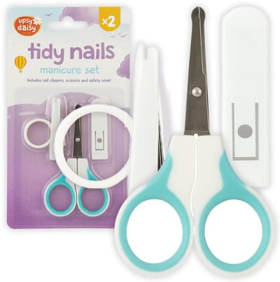 Upsy Daisy Serie - Nagelknipper en Schaarset - Voor Baby's - Roestvrij Staal - Veilig Gebruik