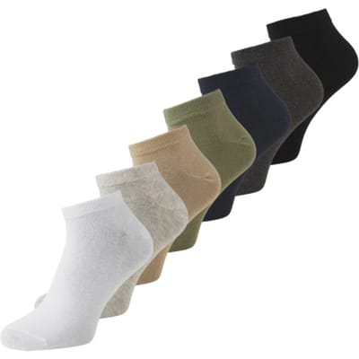 Jack & Jones Quarter Sokken Heren JACFADE 7-Pack Enkelsokken- One size 42/44