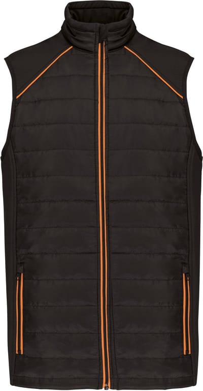 WK. Designed To Work Bodywarmer Day To Day in twee stoffen WK606 - Black / Orange - L