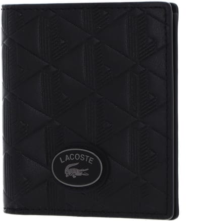 LACOSTE Portemonnee Nomogramme Compact Wallet Noir Zwart