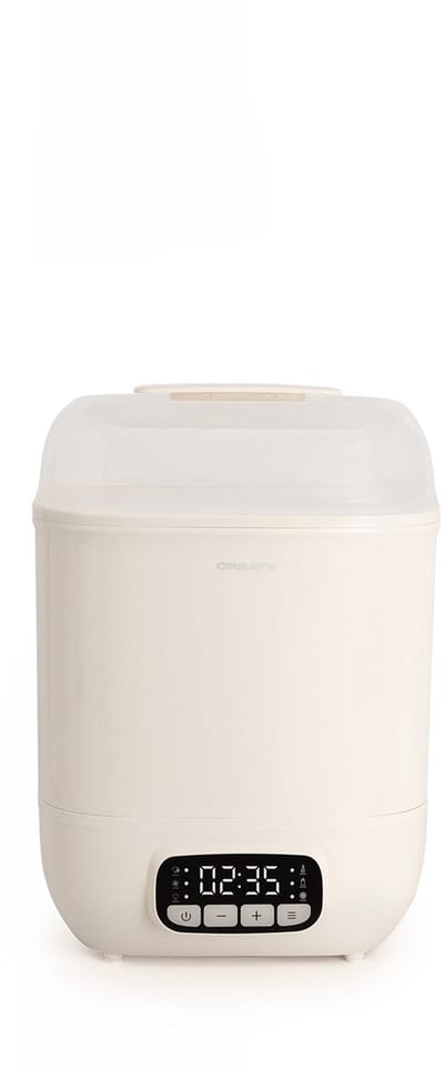 CREATE - Multifunctionele sterilisator met droogfunctie voor 8 babyflesjes - Gebroken wit - BABY BOTTLE CARE