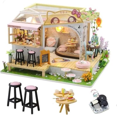 Miniatuur Poppenhuis - Doe-het-zelf Huis - Creatief Hobby - Met Muziekdoos - Schaal 1:24