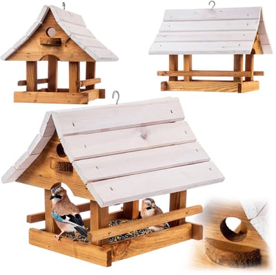 KADAX Voederhuisje gipsy-huis natuurlijk-wit K1555