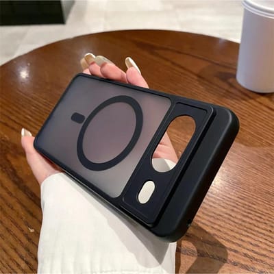 Mat Schokbestendig Hoesje Voor Google Pixel 8 7 6 9 Pro XL 9A 8A 7A 6A Voor Magsafe Magnetische Draadloze Oplaadhoes Pc + tpu&Google Pixel 8 Pro