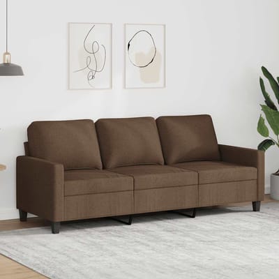 Vidaxl Bank 3-persoons, Bruin, 180 Cm, Bekleed met Stof