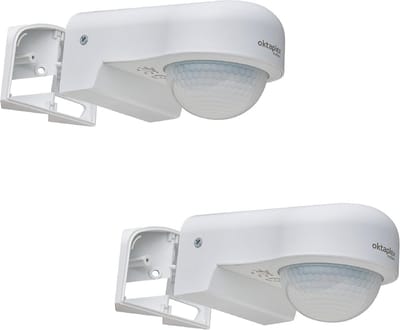 Set van 2 Buiten Bewegingsmelder - 240° Infrarood Sensor met 10m Bereik en Hoekbevestiging