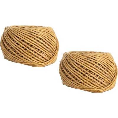 2 mèches de bougie 2 mm cirées non toxiques respectueuses de l'environnement mèches de chanvre biologiques pour bougies DIY 30m / 98.4ft beige