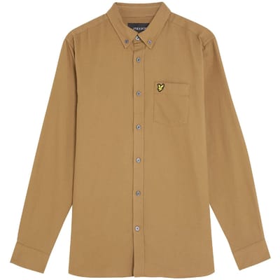 Lyle & Scott Effen Flanellen Overhemd Heren (Bruin)