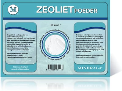 Minerala zeolietpoeder - 500 gram – 100% natuurlijke clinoptiloliet – Super fijn gemalen – Voor huishoudelijke, tuin en technische toepassingen
