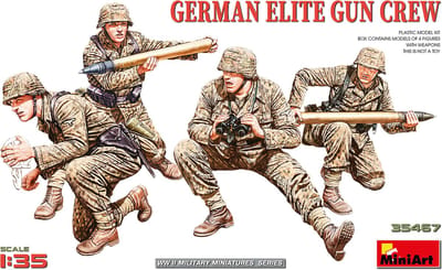 MiniArt Modelbouwpakket Militaire voertuigen - 35467 Duitse Elitekanonbemanning WWII - Duitse Soldaten - Figuren Plastic - 1:35 - Modelbouw