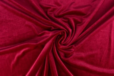 35 meter stretch fluweel - Koraalroze - 93% polyester - 7% elastaan