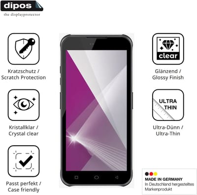 dipos – 4x Beschermfolie geschikt voor Bluebird VF550 | Krasbestendige & heldere Screenprotector Ultra-Thin