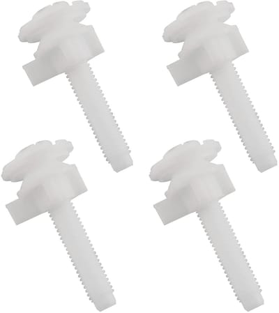 Toiletbril Schroeven - Scharnierbouten Toilet - WC Bril Bevestigen - Zelfvergrendelende Moer - 4 Sets - Wit