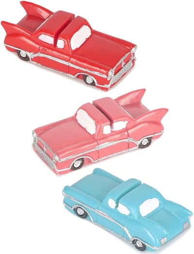 HOBI - Plaatskaart Houder Amerikaanse Auto 7 x 3 cm Willekeurige Vintage Stijl