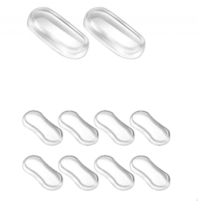 WC Buffers Set - 10 Stuks - Buffer voor Wc - PU - Wc-bril beschermen - Demping - Vervangbare - Closetbuffer Ovaal - Stootdoppen - Geruisloze en Zachte Sluiting - Closetbuffer - Geschikt voor thuis, kantoor, ziekenhuis, hotel - 51mm/45mm - Transparant