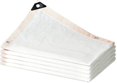 Schaduwnet - Geperforeerd schaduwnet - 3 x 6m - Warmte-isolerend net - Geperforeerde randen - 90% schaduwpercentage - Waterafstotend en ademend - Geschikt voor buiten, terrassen, carports en patio's - Wit