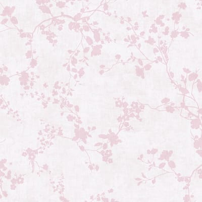 Bloemen behang Profhome 770791-GU vliesbehang glad met kinder patroon mat roze crèmewit lichtroze 5,33 m2