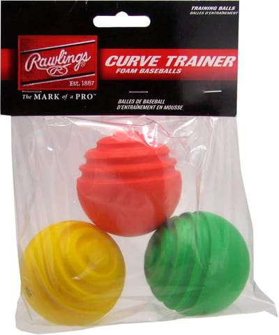 Curve Trainer Ballen - Honkbal Trainingsballen - Hand-oog Coördinatie - Spiraalvormig Ontwerp - 3 Stuks - Meerkleurig