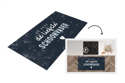 Keukenloper - Loper keuken - Vaderdag kado - Quote - Schoonvader - Je bent de liefste schoonvader - Spreuken - 120x60 cm - Keukenloper vinyl