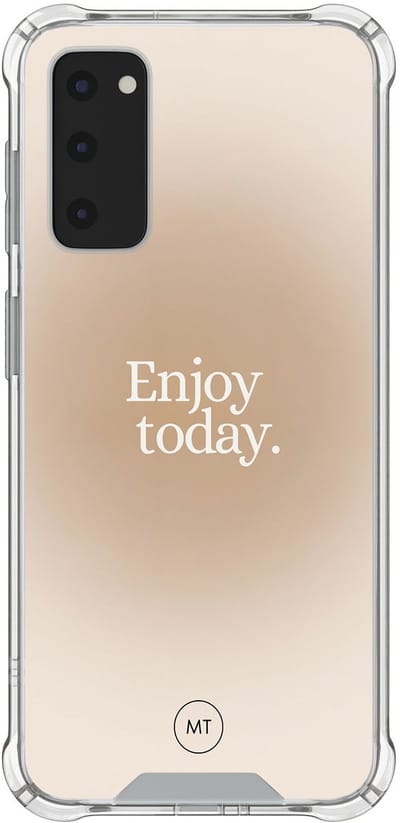 Hoesje (shockproof) geschikt voor Samsung Galaxy S20 FE - Enjoy today - Extra sterke case - TPU/polycarbonaat - Natuur - Beige, Groen, Transparant