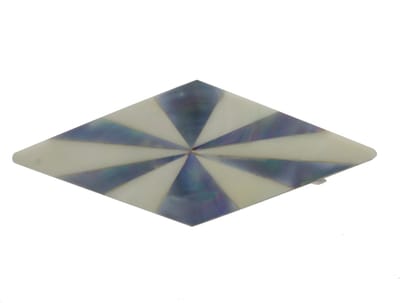 Behave - Haarspeld - Ruitvorm retro stijl - Blauw - Wit - 10,5 cm