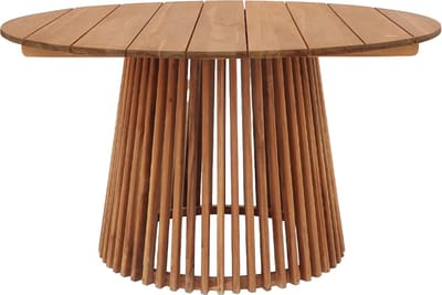 Artichok Lidewij Teakhouten Tuintafel Naturel - Eettafel - Rond - Japandi - Ø 120 cm