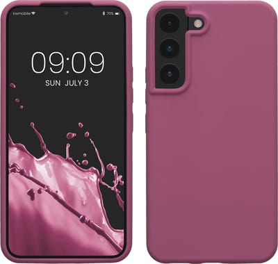 kwmobile telefoonhoesje geschikt voor Samsung Galaxy S22 - Hoesje met siliconen coating - Smartphone case in orchidee paars
