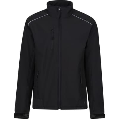 Regatta Heren Zandstorm Werkkleding Softshell Jasje (Zwart/Zwart)