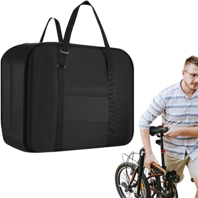 Opvouwbare Fietstas - Draagtas Vouwfiets - Fiets Transport - Waterdicht Materiaal - 50 cm - Zwart