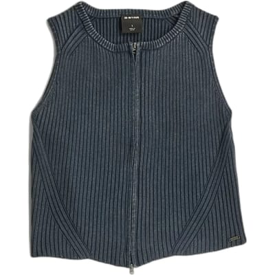Dunne full zip zonder mouwen vrouw G-Star 2 Way Washed Slim