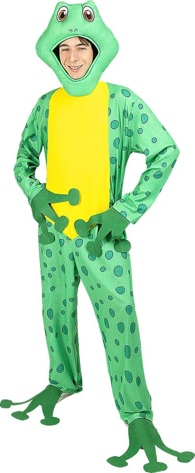 FUNIDELIA Kikker kostuum voor volwassenen - Kikkerpak - Kikker Onesie - Maat: S - M - Groen