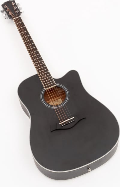 Akoestische Zwarte gitaar basis pakket