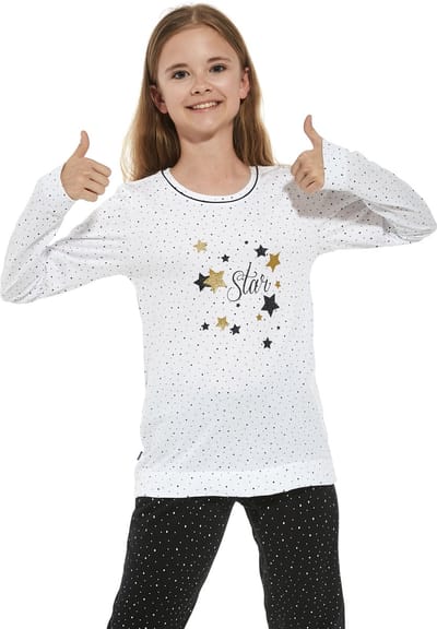 Cornette Katoenen Pyjama Meisjes Winter Matching Gezin Pyama Lange Mouw Lange Broek Star 958/156 959/156 98/104