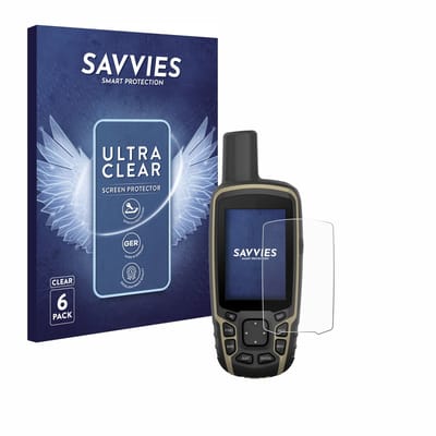 Savvies - Screenprotector voor Garmin GPSMAP 65 - Folie Beschermfolie transparant 6 Stuks