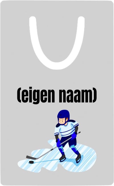 Hacebo® - ijshockey met eigen naam metalen boekenlegger - Ijshockey - atleten - iemand die houdt van ijshockey - verjaardag - cadeau - kado Bladwijzer boekenleggers - 7.6 cm x 5cm