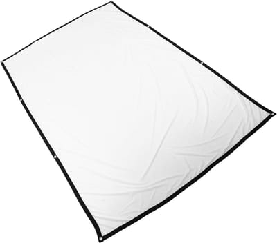 Vouwbaar Projectiescherm - Draagbaar Scherm - Thuisbioscoop Creëren - Dubbelzijdig Projectieoppervlak - 221 x 125 cm - Wit