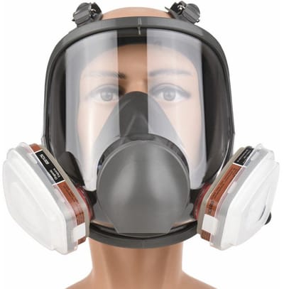 Herbruikbaar volgelaatsmasker - gasmasker - organisch dampmasker - anticondensstofmasker - voor schilderen, mechanisch polijsten, houtkap, lassen en andere werkbescherming