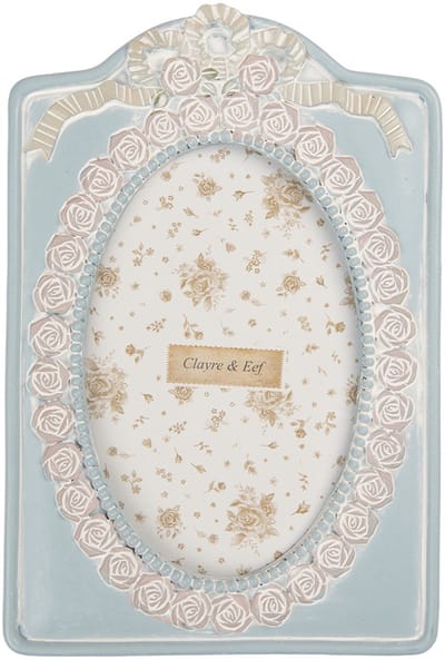 Clayre & Eef Fotolijst 10x15 cm Blauw Kunststof