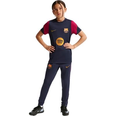 Nike T-shirt Kinderen FC Barcelona Strike Marineblauw/Bordeauxrood - Maat S