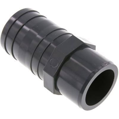 PVC Fitting Lijmmof 50mm Met Slangpilaar 50mm (2'') [2 Stuks].