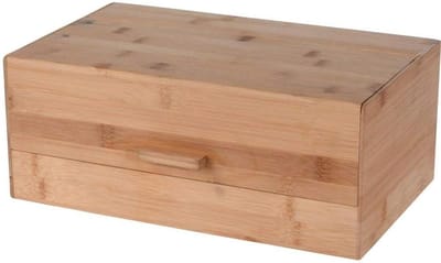 Broodtrommel Bamboe - Keuken Opberger - Brood Vers Houden - Duurzaam Materiaal - 35 x 21 x 14 cm - Natuurlijk