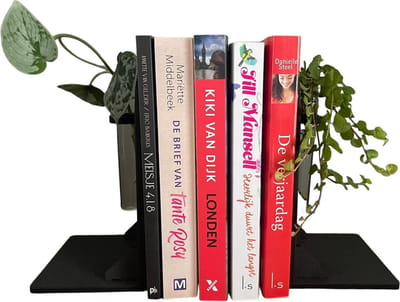 Boekensteun - Stekstation - Boekenstandaard - Boekenhouder - Set van 2 stuks - Boekensteunen - Stekken - Stekvaasjes - Boekensteun zwart - Hout - Boeken steun - Valentijn - Moederdag cadeautje - Mama cadeau - Valentijn cadeautje voor haar
