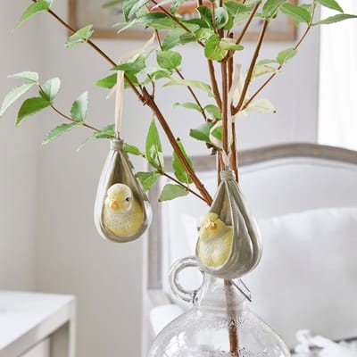 LOBERON Hanger set van 2 Melvil geel
