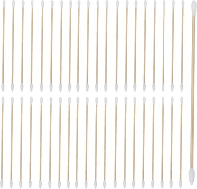 Houten Wattenstaafjes - Katoen Tips - Precisie Reiniging - Dubbele Uiteinden - 400 Stuks - Diverse Kleuren