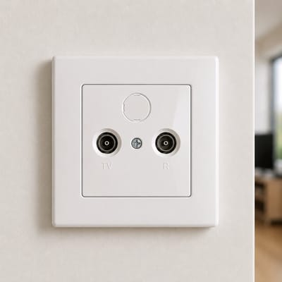 Schneider Electric Merten coax wandcontactdoos TV/Radio/Sat compleet wit