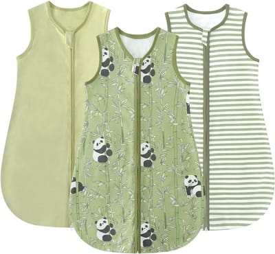Baby Slaapzak 1.5 1.0, 0.5 Tog Dubbele Laag met 50 g Vulling, Katoenen Draagbare Dekens voor Baby's van 0-24 Maanden