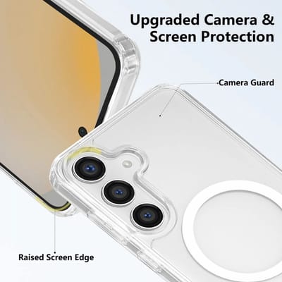 Hoesje Geschikt voor Samsung Galaxy S26 Plus - Compatibel met MagSafe / Qi2 - Hard Back Cover met Magneet - Transparant
