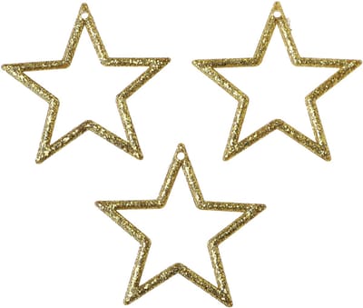 Decoratieve ster goud glitter tafeldecoratie Kerstmis 4,5 cm 120 st, 1