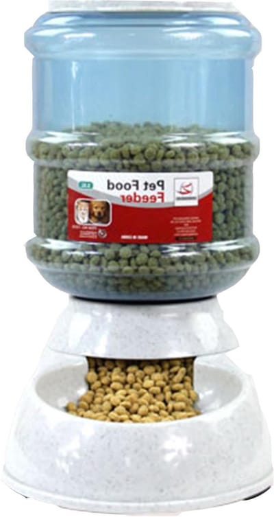 Automatische Voerbak - Huisdier Voeder - Zelfstandig Eten - Grote Opslag - 3.5 Liter - Grijs