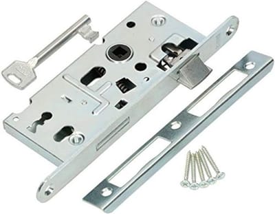 Insteekslot - Deurslot Kamerdeur - Beveiliging Deur - Gegalvaniseerd Staal - 72/40 mm - Zilver